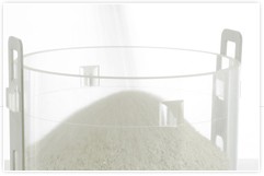 Sofnolime absorbent granules in a scrubber container